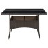Mesa de comedor de jardín ratán sintético y vidrio