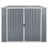Cobertizo de jardín acero galvanizado gris 195x198x159