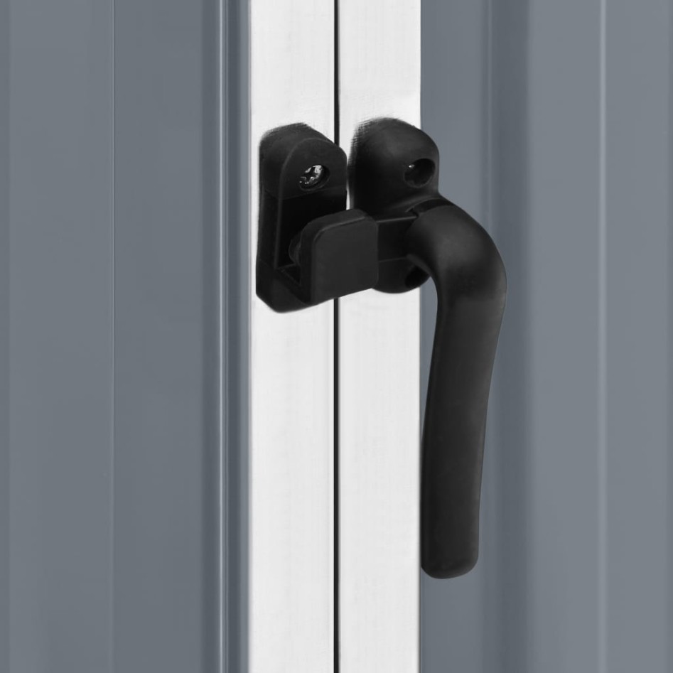 Cobertizo de jardín acero galvanizado gris 195x198x159