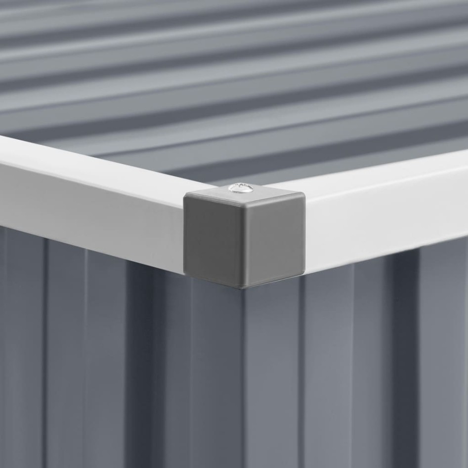 Cobertizo de jardín acero galvanizado gris 195x198x159