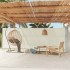 Toldo lateral retráctil de jardín crema 180x600