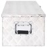 Caja de almacenaje de aluminio plateado 80x39x30