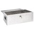 Caja de almacenaje de aluminio plateado 80x39x30