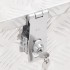 Caja de almacenaje de aluminio plateado 80x39x30