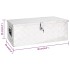 Caja de almacenaje de aluminio plateado 80x39x30