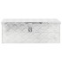 Caja de almacenaje de aluminio plateado 70x31x27