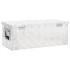 Caja de almacenaje de aluminio plateado 70x31x27