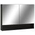 Armario de baño con espejo negro 80x15x60