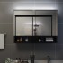 Armario de baño con espejo negro 80x15x60