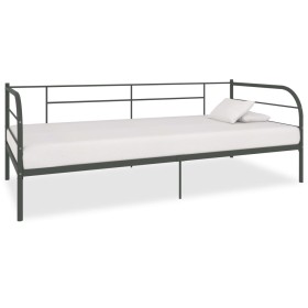 Estructura de cama sin colchón metal blanco 90x200