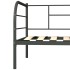 Estructura de cama sin colchón metal blanco 90x200