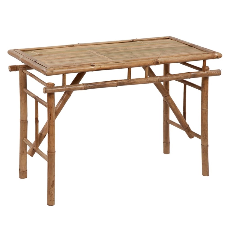 Mesa plegable de jardín de bambú 115x50x75
