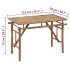 Mesa plegable de jardín de bambú 115x50x75