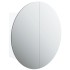 Armario de baño con espejo redondo y LED blanco 47x47x17,5