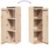 Armario de pared 2 unidades madera maciza de pino 30x30x100