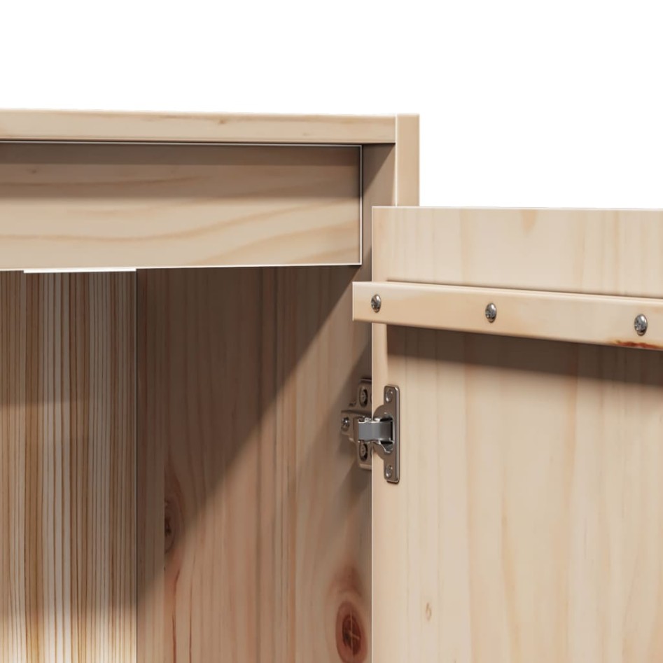 Armario de pared 2 unidades madera maciza de pino 30x30x100