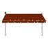 Toldo manual retráctil con LED naranja y marrón 350