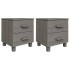 Mesitas noche 2 uds HAMAR pino macizo gris claro 40x35x44,5
