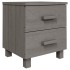 Mesitas noche 2 uds HAMAR pino macizo gris claro 40x35x44,5