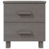 Mesitas noche 2 uds HAMAR pino macizo gris claro 40x35x44,5