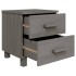 Mesitas noche 2 uds HAMAR pino macizo gris claro 40x35x44,5