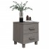 Mesitas noche 2 uds HAMAR pino macizo gris claro 40x35x44,5