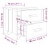 Mesitas noche 2 uds HAMAR pino macizo gris claro 40x35x44,5
