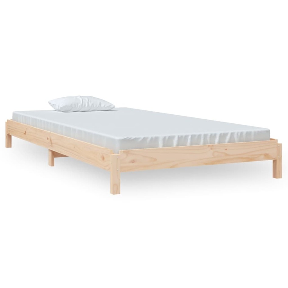 Cama apilable de madera pino maciza 90x200