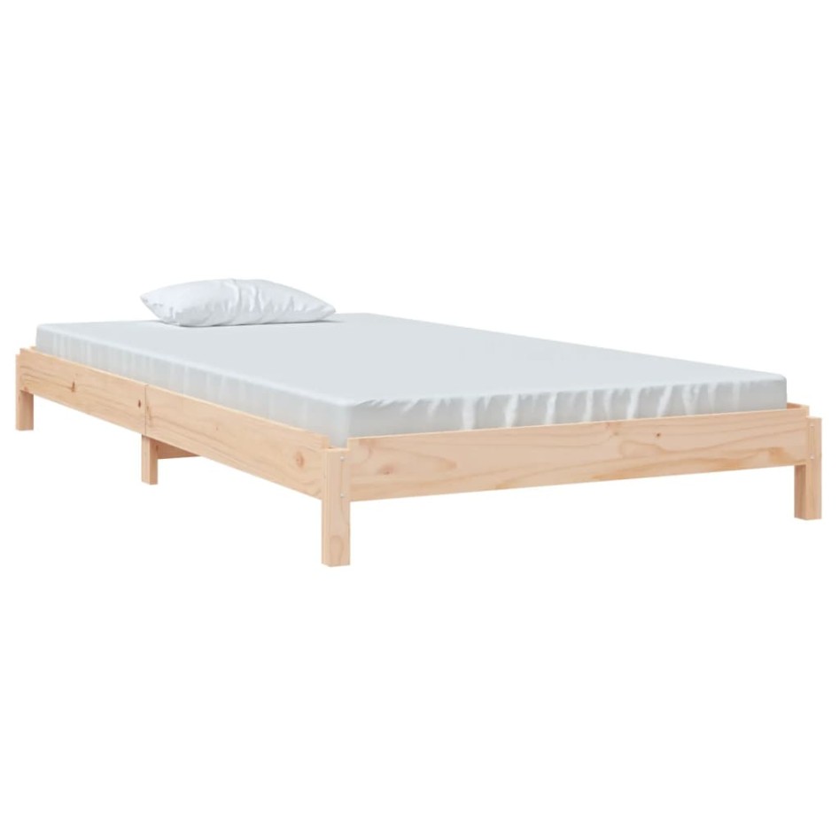 Cama apilable de madera pino maciza 90x200