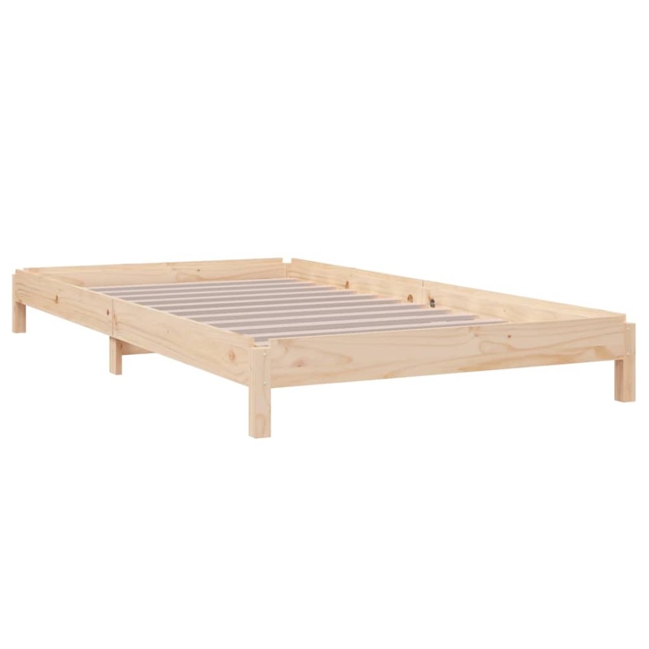 Cama apilable de madera pino maciza 90x200