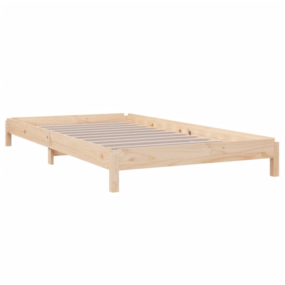 Cama apilable de madera pino maciza 90x200
