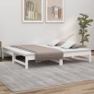 Sofá cama extraíble madera maciza de pino blanco 2x(75x190) cm