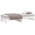 Sofá cama extraíble madera maciza de pino blanco 2x(75x190)
