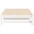 Sofá cama extraíble madera maciza de pino blanco 2x(75x190)