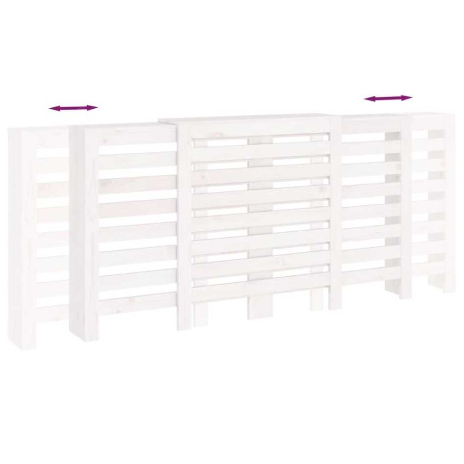 Cubierta de radiador madera maciza de pino blanco 210x21x85