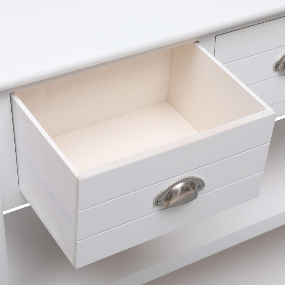 Aparador madera maciza de paulownia blanco 108x30x76