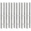 Anclajes de valla 6 uds acero galvanizado plateado 7x6x60 cm