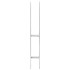 Anclajes de valla 6 uds acero galvanizado plateado 7x6x60