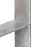 Anclajes de valla 6 uds acero galvanizado plateado 7x6x60