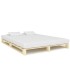 Estructura de cama de palets sin colchón madera pino 180x200