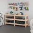 Banco de trabajo de madera maciza de pino 181x50x80