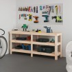 Banco de trabajo de madera maciza de pino 181x50x80 cm