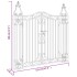 Puerta de jardín de hierro forjado negro 121x8x120