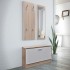 Muebles de entradita con zapatero madera 3 color roble y