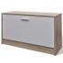 Muebles de entradita con zapatero madera 3 color roble y