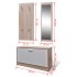 Muebles de entradita con zapatero madera 3 color roble y