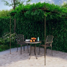 Pérgola de jardín marrón antiguo 3x3x2,5 m