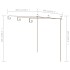 Pérgola de jardín marrón antiguo 3x3x2,5 m