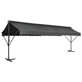 Toldo de pie independiente gris antracita 600x300
