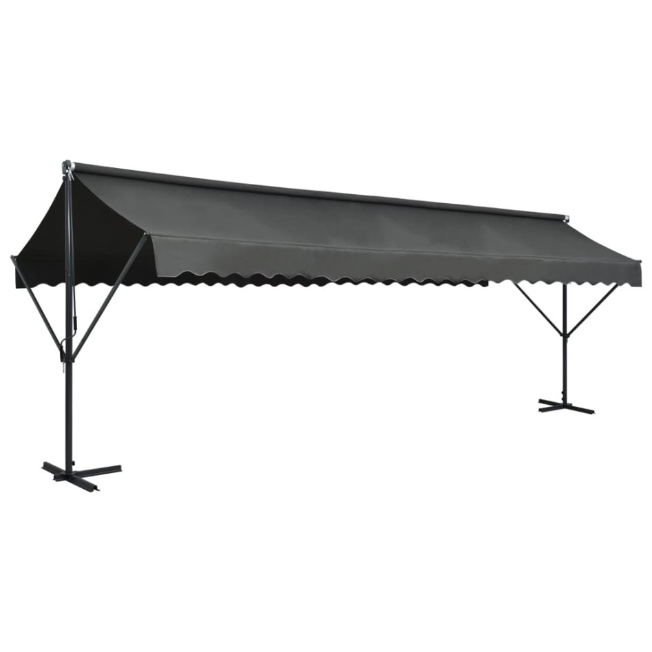 Toldo de pie independiente gris antracita 600x300